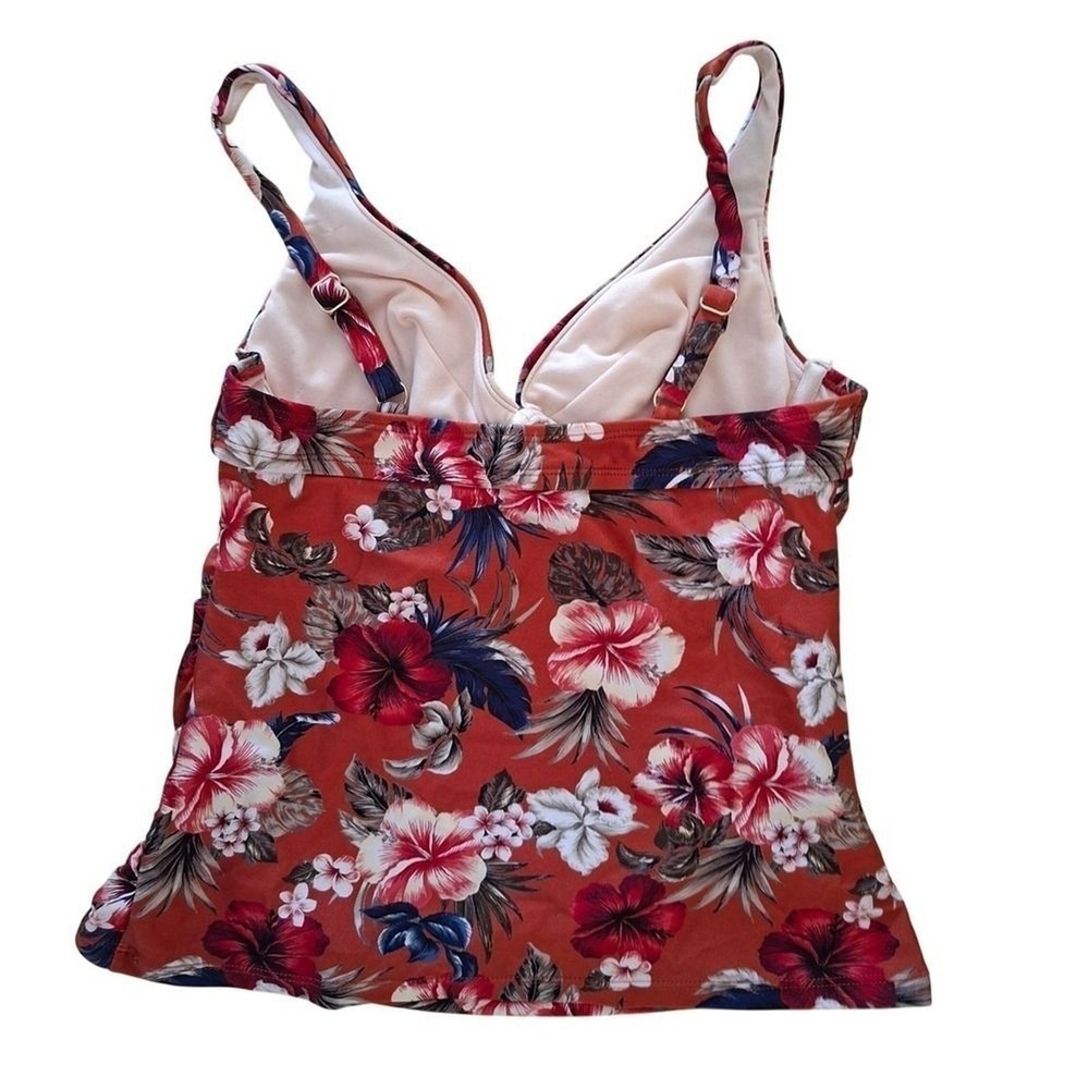 Tahiti Swim Tankini sz S Floral Tropical Swimwear Tank size 4-6 Swimsuit Top - Picture 9 of 11